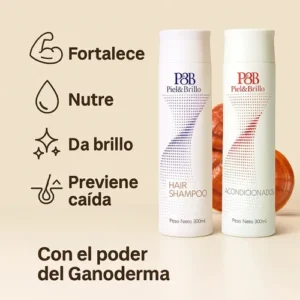 Pack Ganoderma Premium Piel&brillo Fuerza, Suavidad Y Brillo